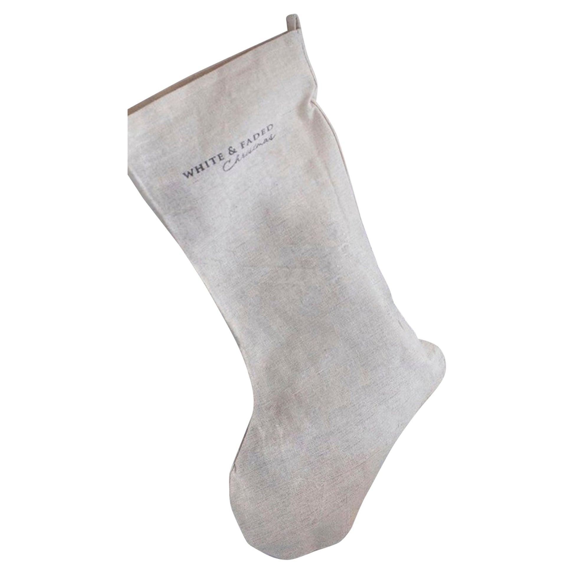 Christmas Gift Stocking (add-on product) - White & Faded
