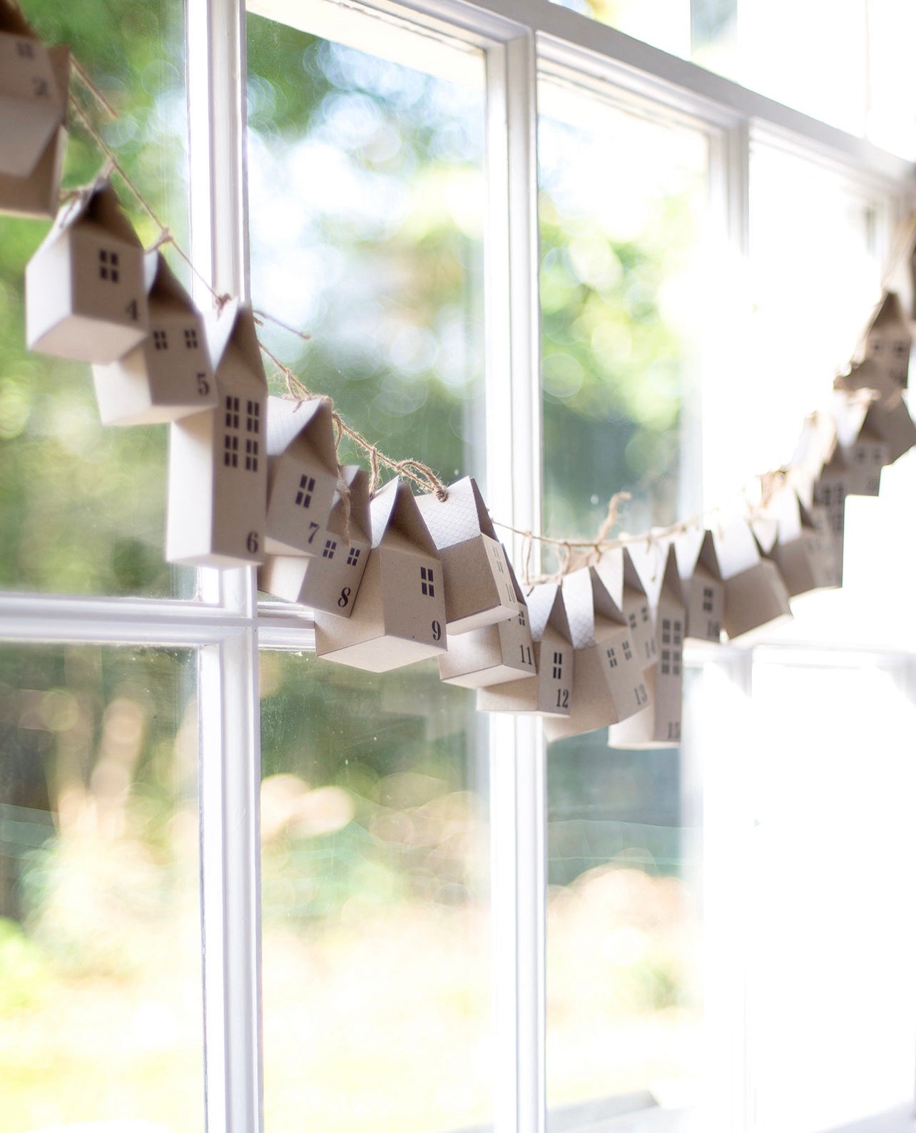 DIY Advent Calendar Houses Kit - White & Faded